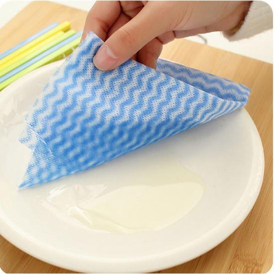 Cuộn khăn vải không dệt lau nhà bếp đa năng 21x20cm