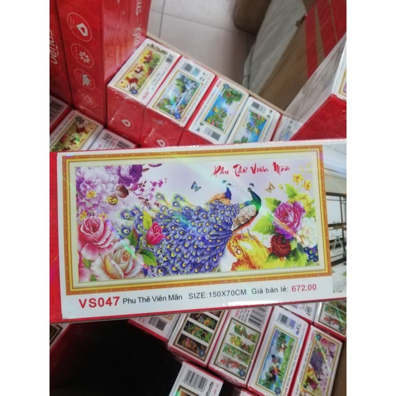 Tranh đính đá PHU THÊ VIÊN MÃN - tự đính