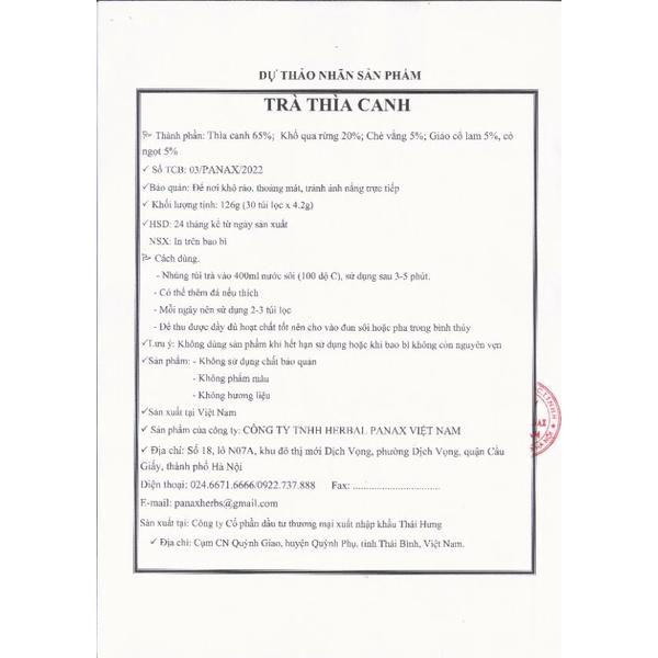 COMBO 5 Trà Thìa Canh Thái An - Trà Túi Lọc Thảo Mộc Hỗ Trợ Sức Khỏe An Thần Giảm Stress - Tặng 2 Bình Nước Cao Cấp