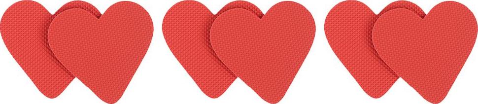 3 Đôi Trái Tim Đỏ Không Trượt Chống Trơn Trượt Dính Trên Giày Cầm Dưới Đế Giày