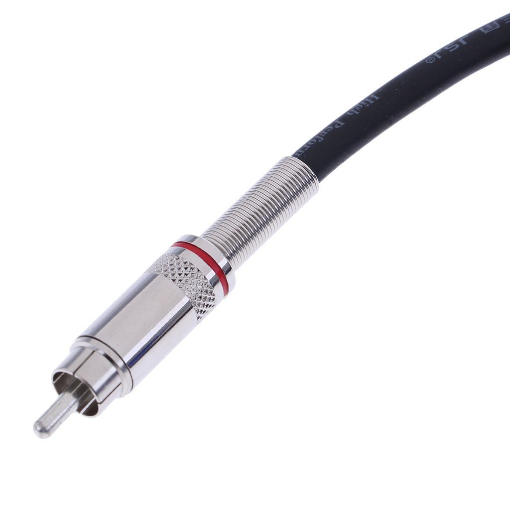 RCA Male to 6.35mm Male Plug Mono Audio AUX Connector Cable Cord 0.5M