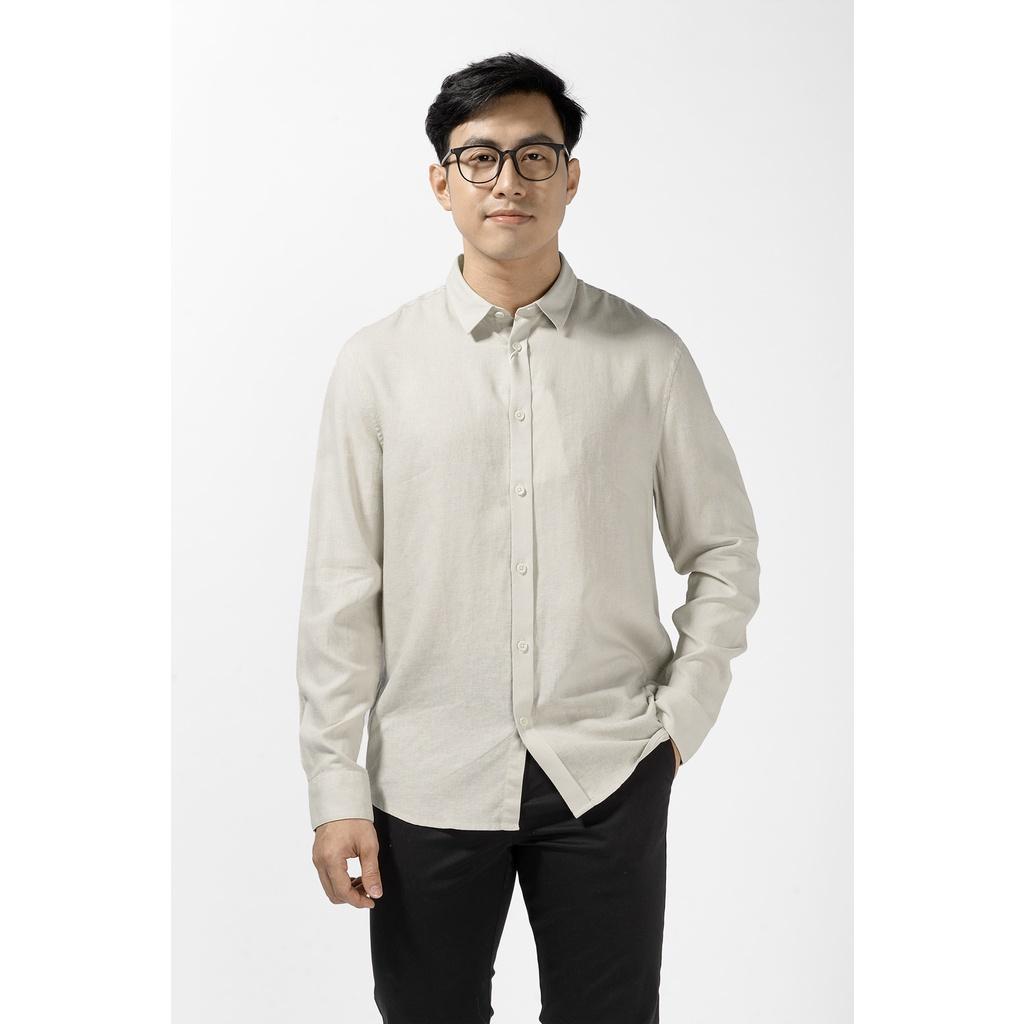 Áo sơ mi tay dài, cổ thường. Linen. REGULAR form - Routine 10S21SHL001C