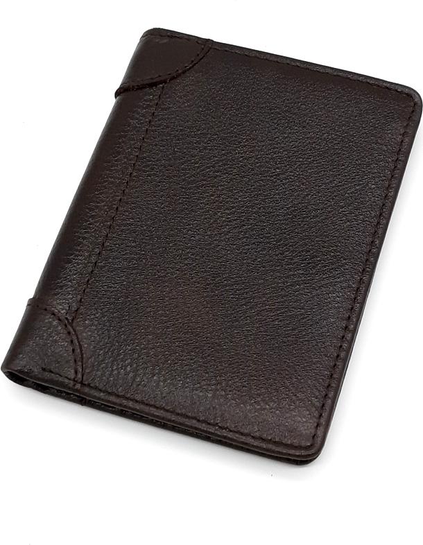 Bóp ví nam đứng da bò thật V067K1 - Nâu