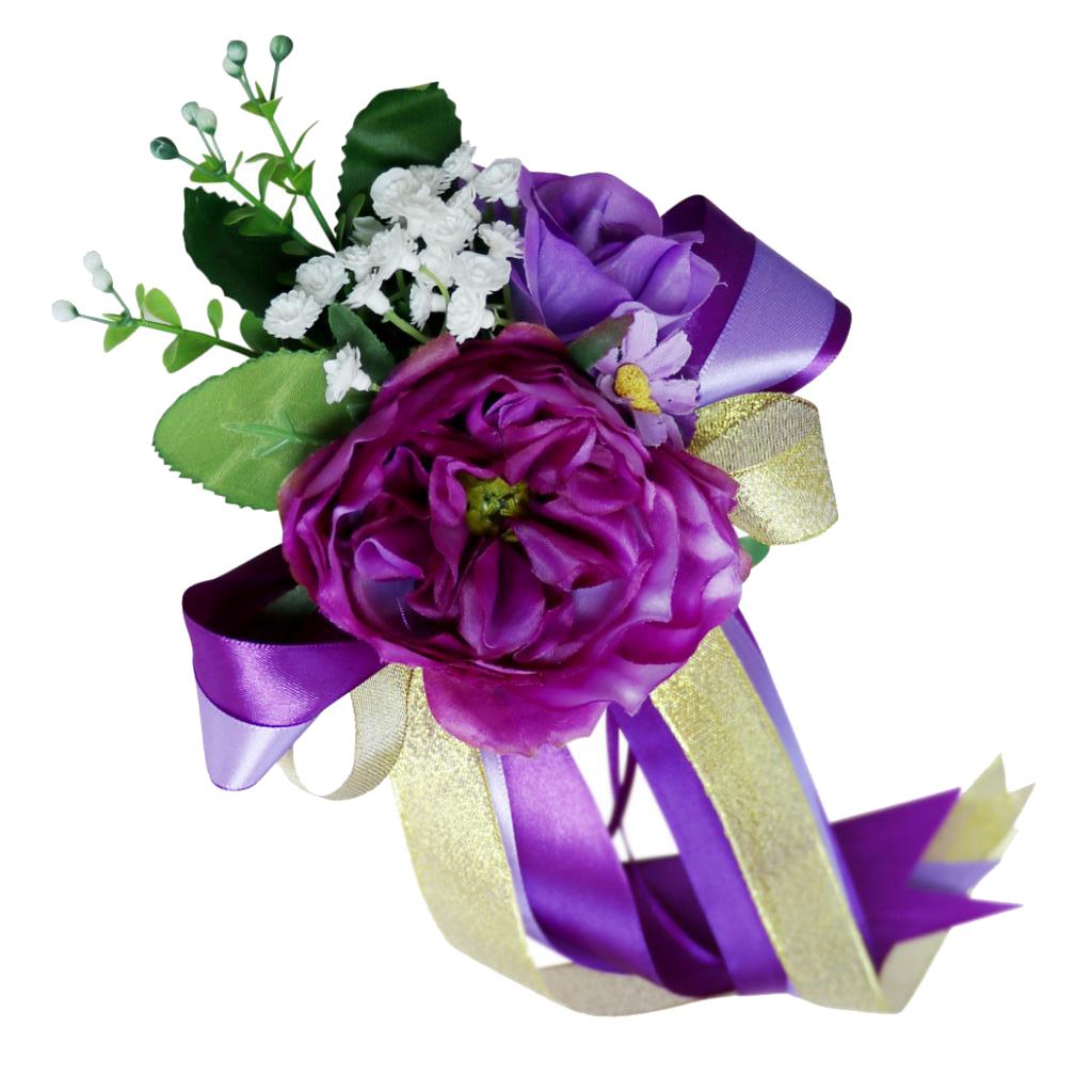 Wedding Party Car Flower and Ribbon Door Mirror Handle Decor Kit