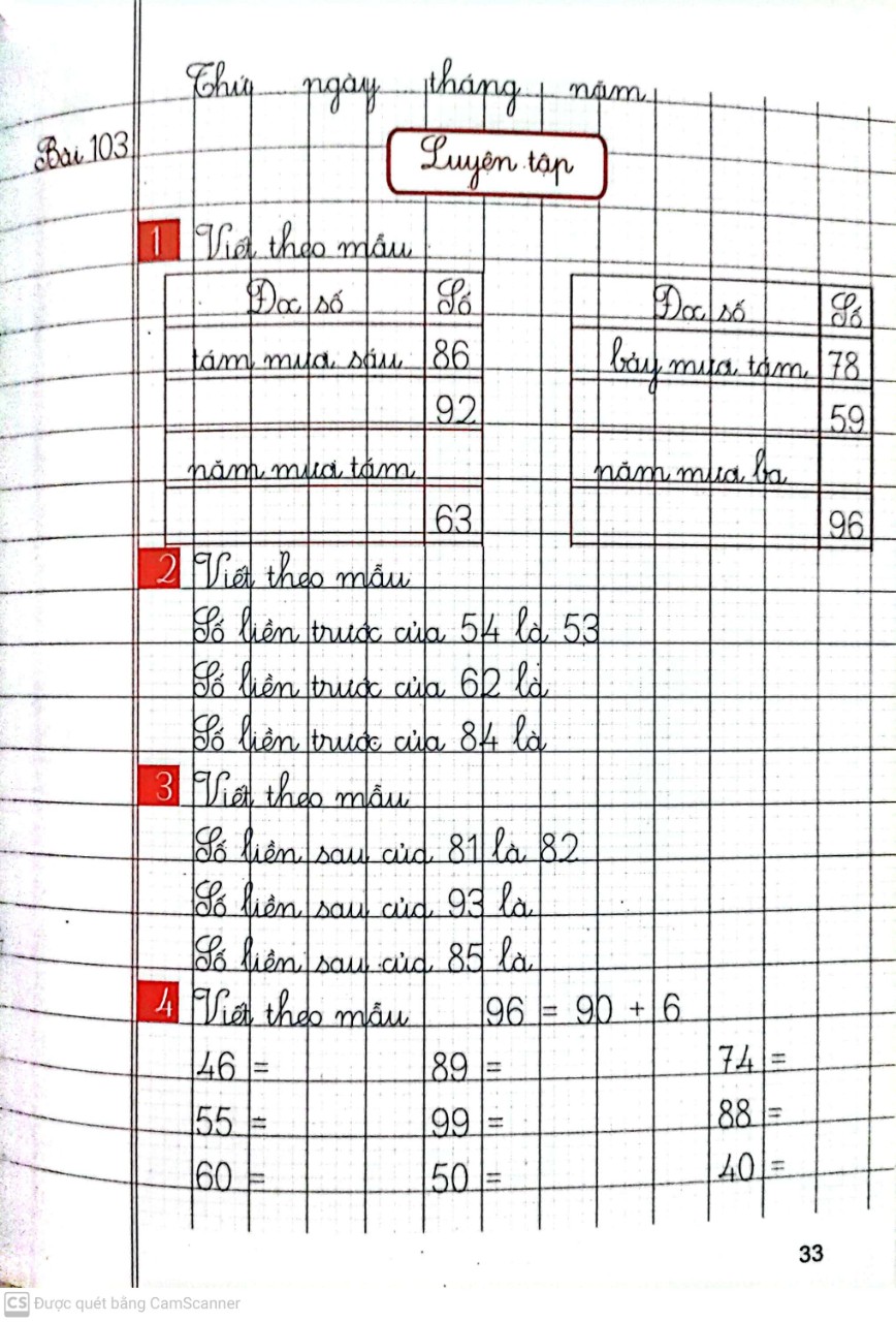 Vở Ô Li Bài Tập Toán Lớp 1 - Quyển 2 ( HMD)