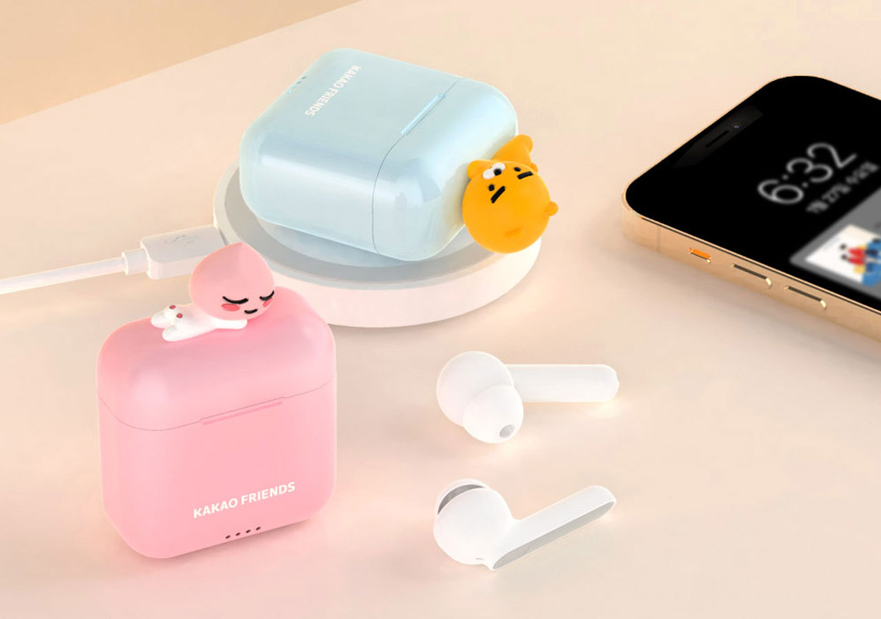 Tai Nghe Không Dây Bluetooth K1 Earbuds Ryan &amp; Apeach KAKAO FRIENDS - Hàng chính hãng