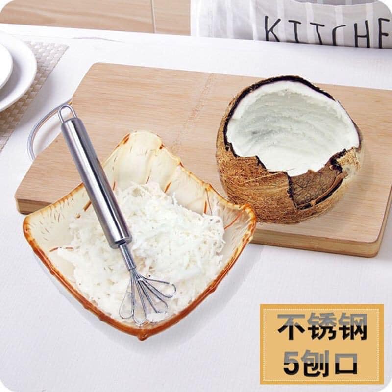 Dụng cụ đánh vảy cá, nạo dừa đa năng màu trắng bạc - Hàng Nhập khẩu