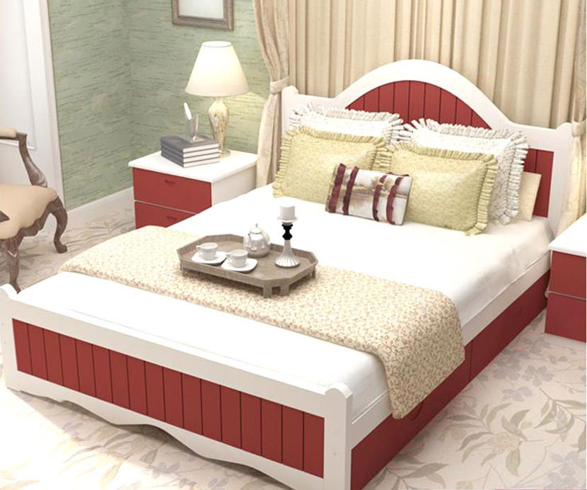 Giường ngủ gỗ tự nhiên phong cách Bắc Âu