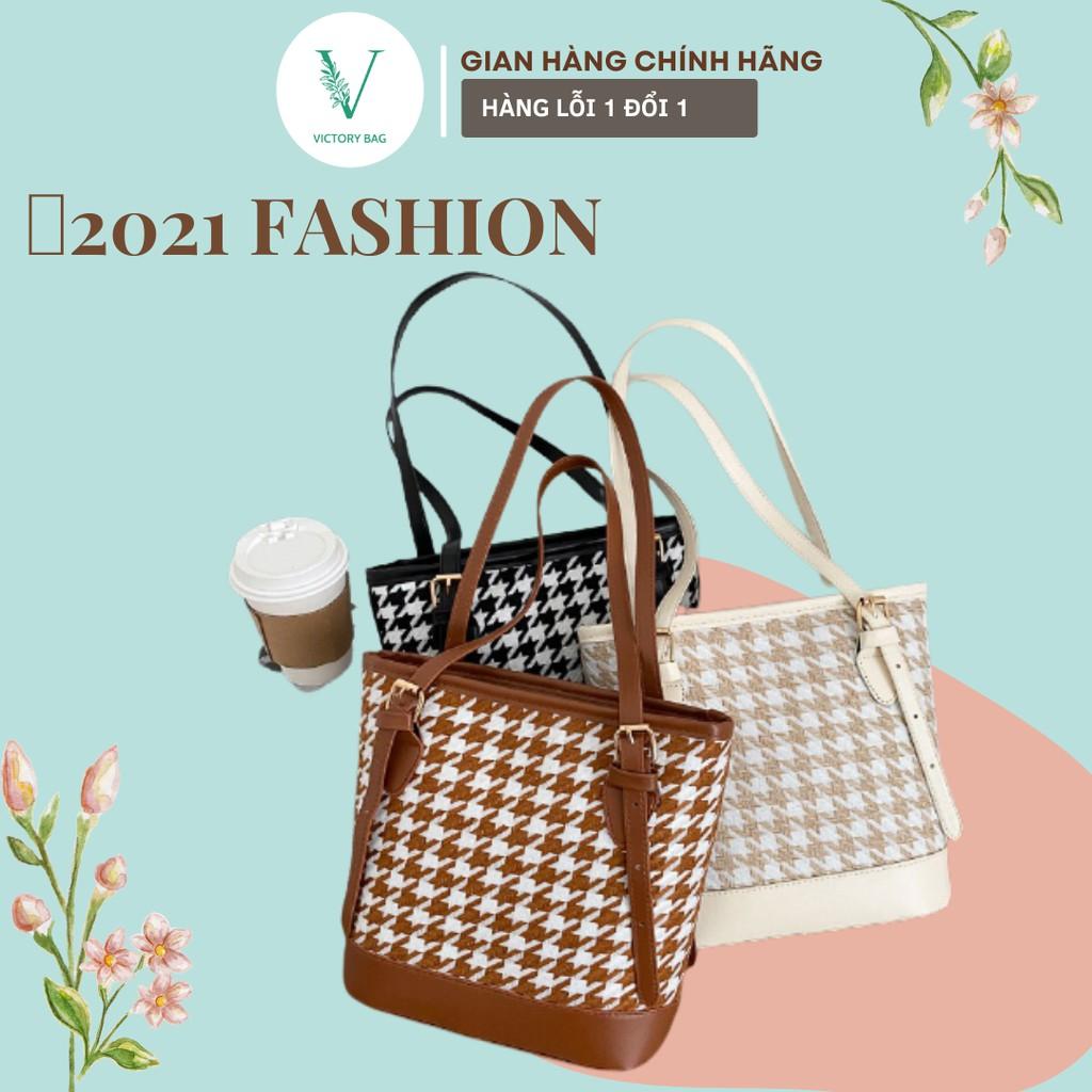 Túi Tote vải, túi xách nữ kẹp nách đeo chéo thời trang công sở Retro Cho Nữ SKU: 081 - VICTORY BAG STORE