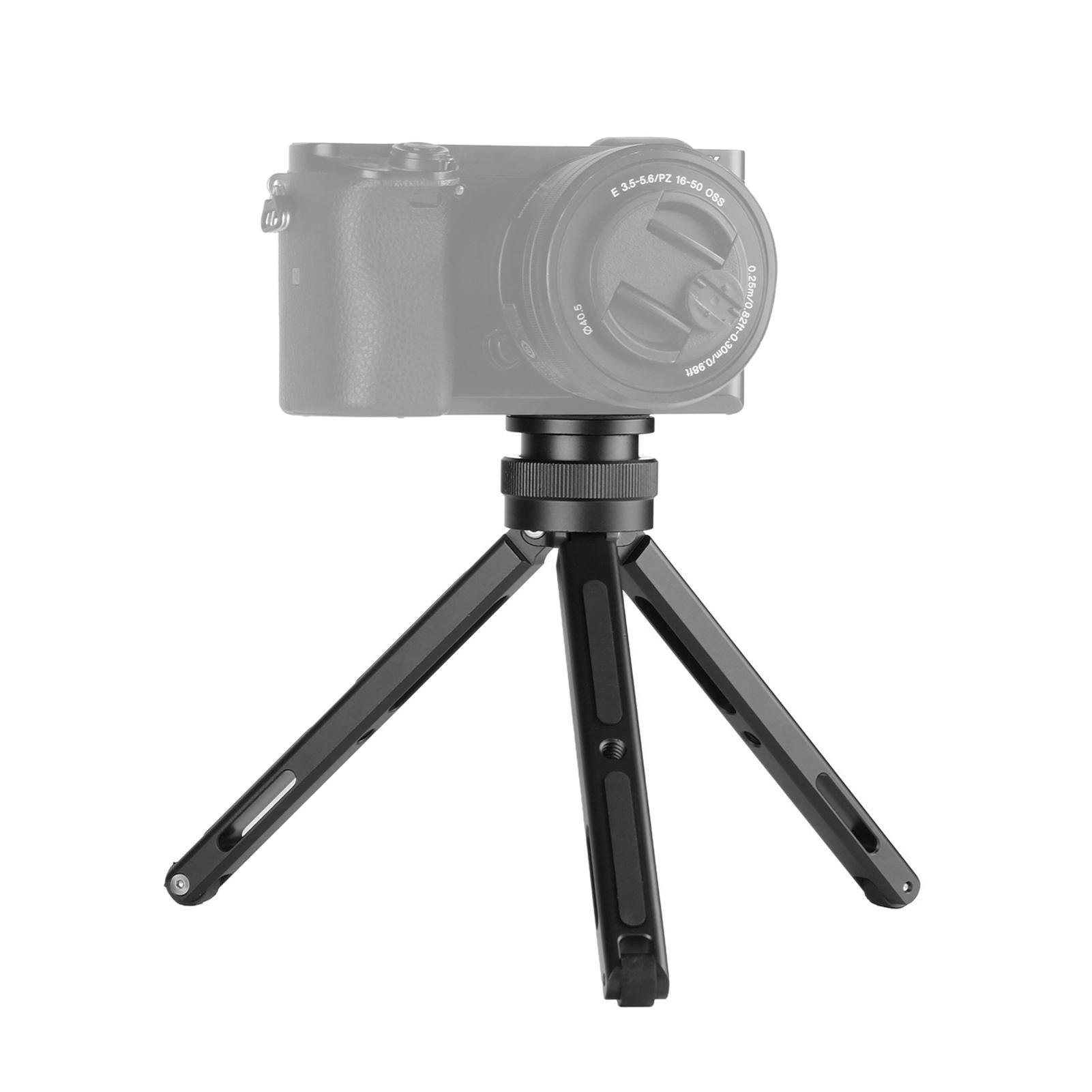 Chân máy để bàn bằng nhôm Chiều cao có thể điều chỉnh vô cấp với Giao diện 1/4-inch Đa năng cho máy ảnh DSLR SLR Điện thoại