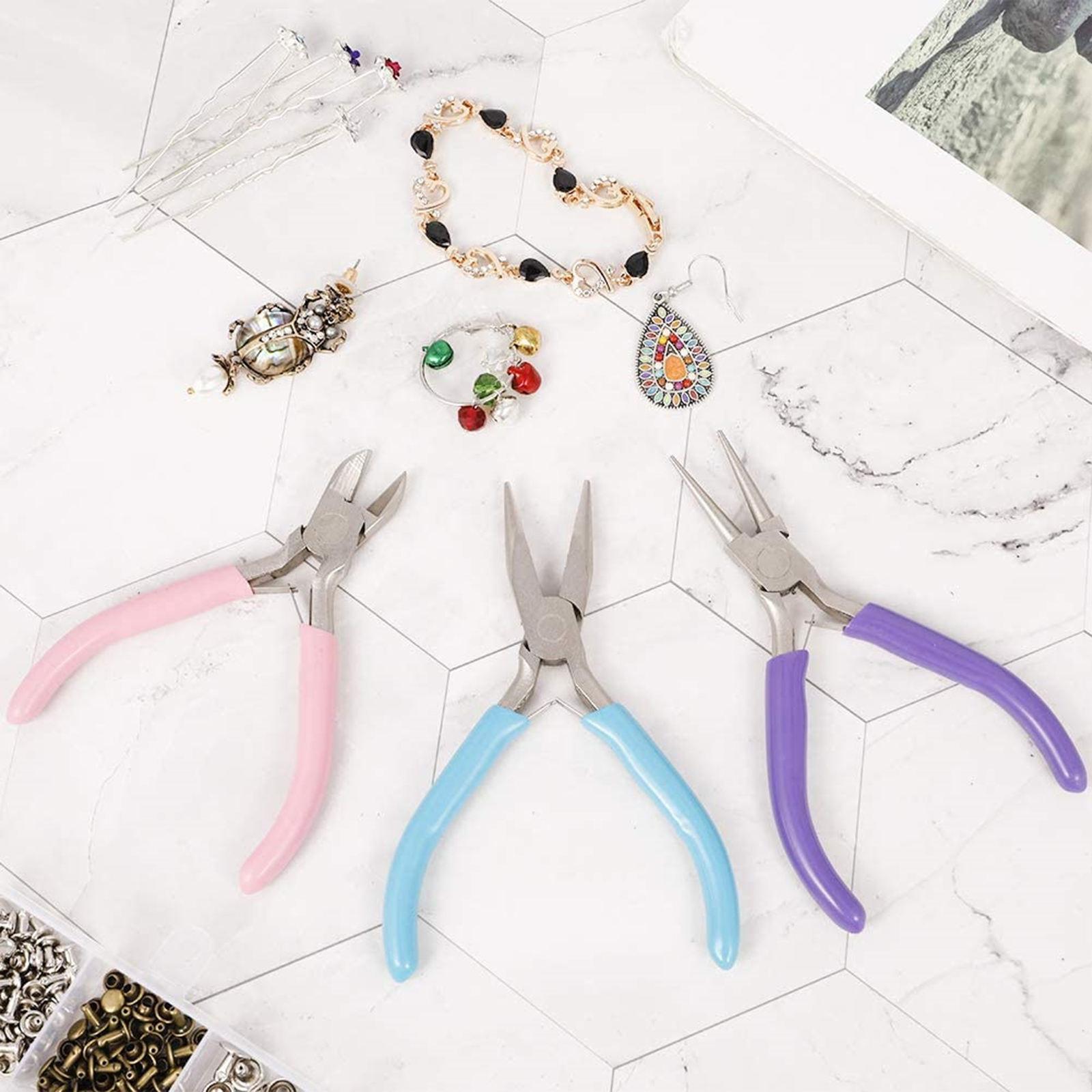 Tricolor Nose Pliers Wire Wrapping Pliers Jewelry Making Tool DIY Bracelet