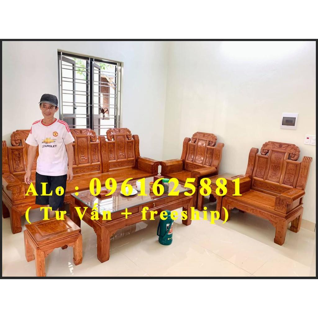 Bộ bàn ghế âu á hộp như ý voi gỗ gõ đỏ