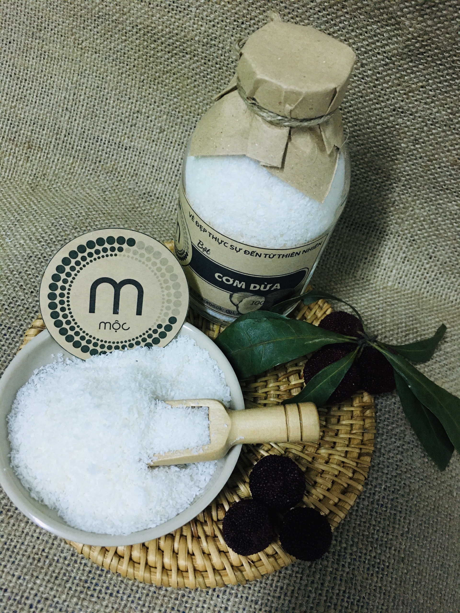 Bột Cơm dừa đắp mặt thiên nhiên đắp mặt nạ nguyên chất 100ml