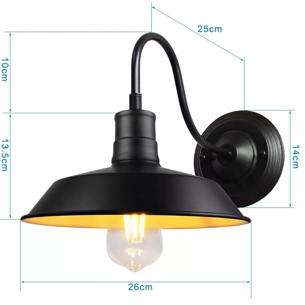 Đèn gắn tường thân cong chao đèn đui con tiện chưa bao gồm bóng đèn VT.06