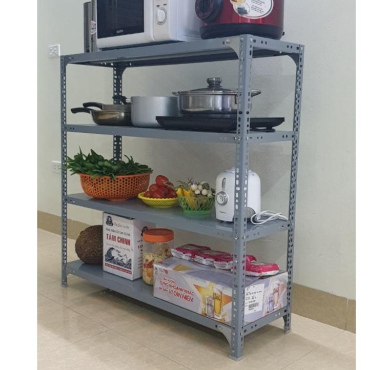 Kệ sắt v lỗ 4 tầng Rộng 30cm x Dài 80cm X Cao 1M,kệ sắt v lỗ đa năng ,kệ trưng bày