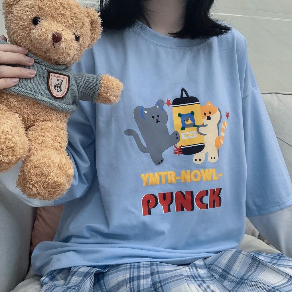 Áo Thun Tay Dài Unisex Ráp Tay PYNCK Thu Đông