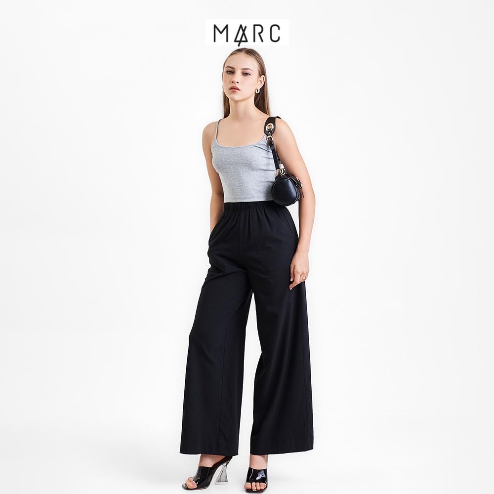 Quần dài ống rộng lưng thun nữ MARC FASHION dáng suông lưng cao hack dáng không nhăn mềm mịn mát CBMH082022