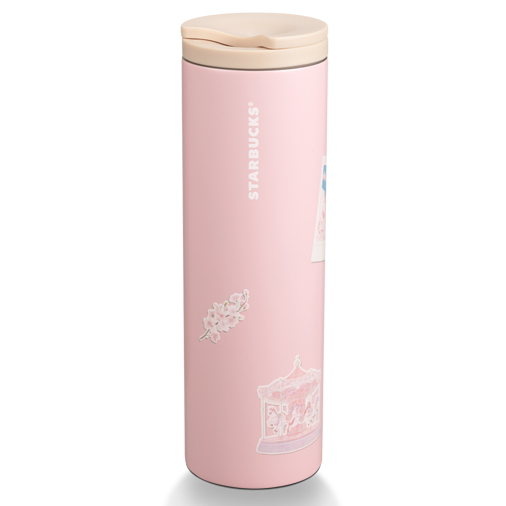 Bình Giữ Nhiệt Starbucks 16Oz (473ml) SS Cherry Blossom Diary Stickers