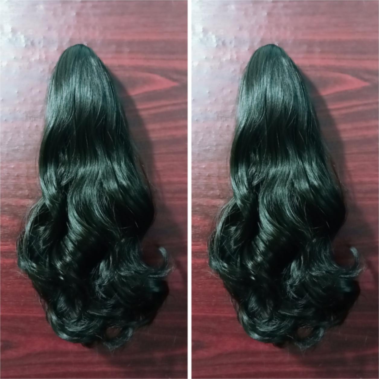 Tóc giả ngoặm xoăn siêu sang chảnh cam kết y hình, giống tóc thật 100%, chất tóc tơ cao cấpmềm mịn, chịu nhiệt tốt có thể bấm, uốn, duỗi, gội thoải mái