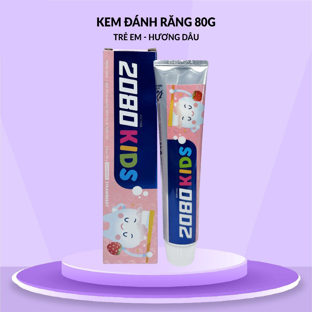 Kem đánh răng 2080 Kid's cho trẻ em hương dâu Hàn Quốc 80g