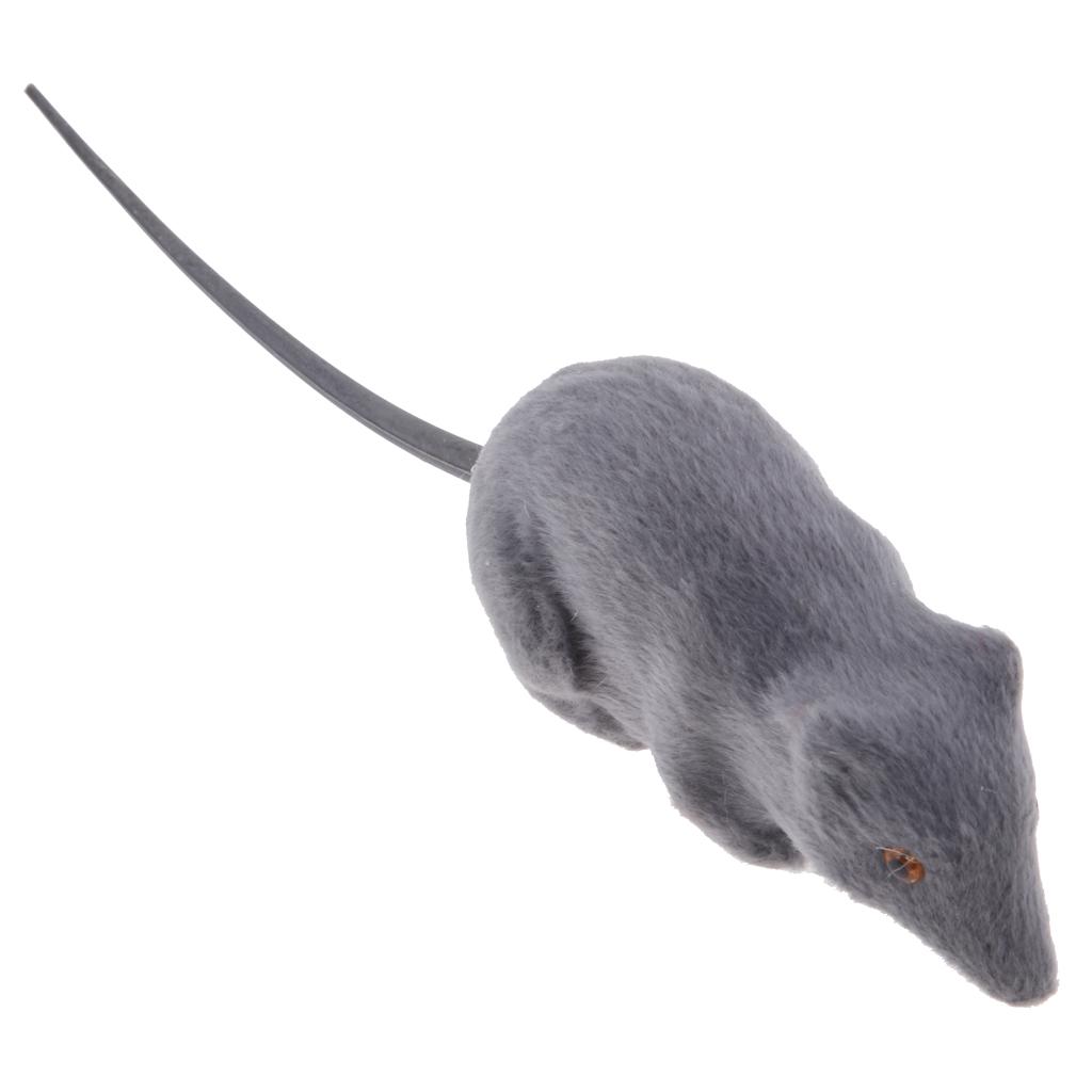 Mua Lifelike Grey Mouse Toy Faux Fur Animal Model ,Kids Gift/Halloween  Spoof Toy - Black 2 tại Magideal2