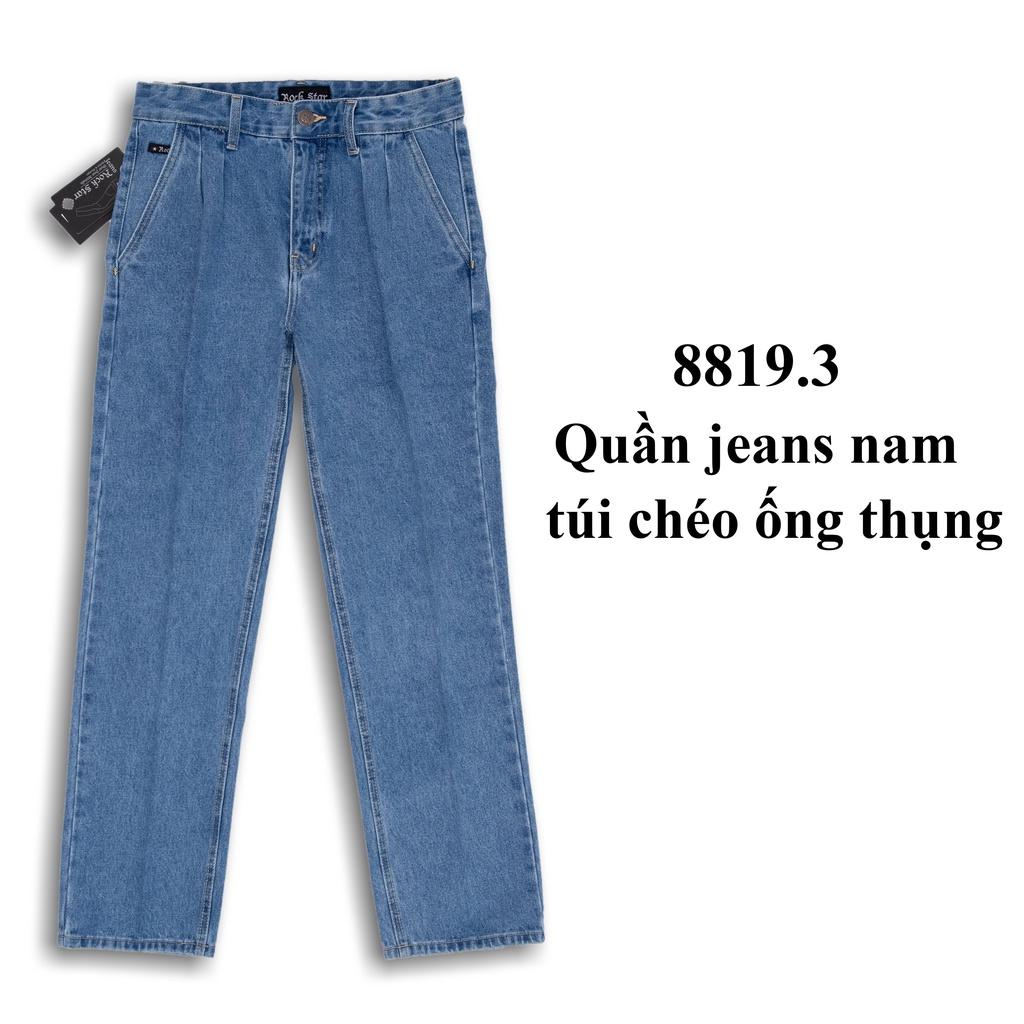 Quần Jean Nam- Quần Bò Nam Túi Chéo Ống Thụng ROCK STAR