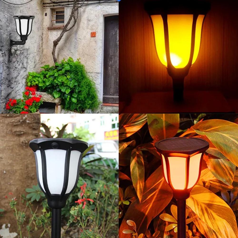 Đèn năng lượng mặt trời treo tường/cắm đất 23 Lumen JG-Flame cảm biến CDR