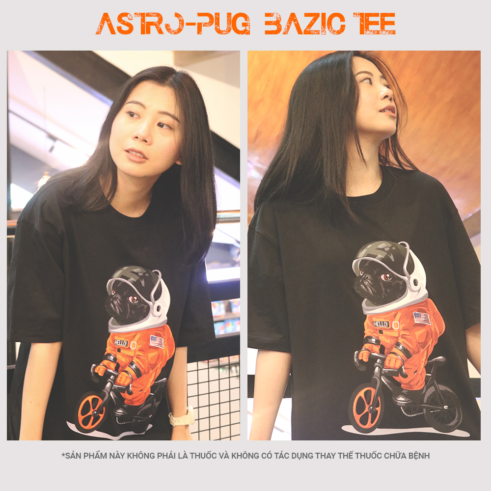 Áo Thun Nữ Cổ Tròn Cao Cấp Bigsize Aztee - Astro Pug Basic Tee - Cotton Tự Nhiên Siêu Thoáng Mát