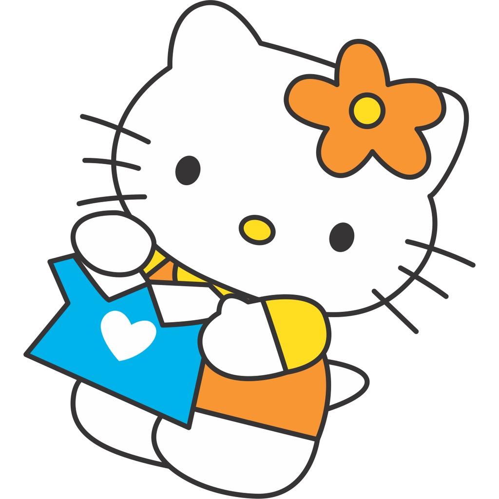 Hình in Hello Kitty nhiều hình lựa thoải mái trang trí áo quần in ủi tại nhà dễ dàng