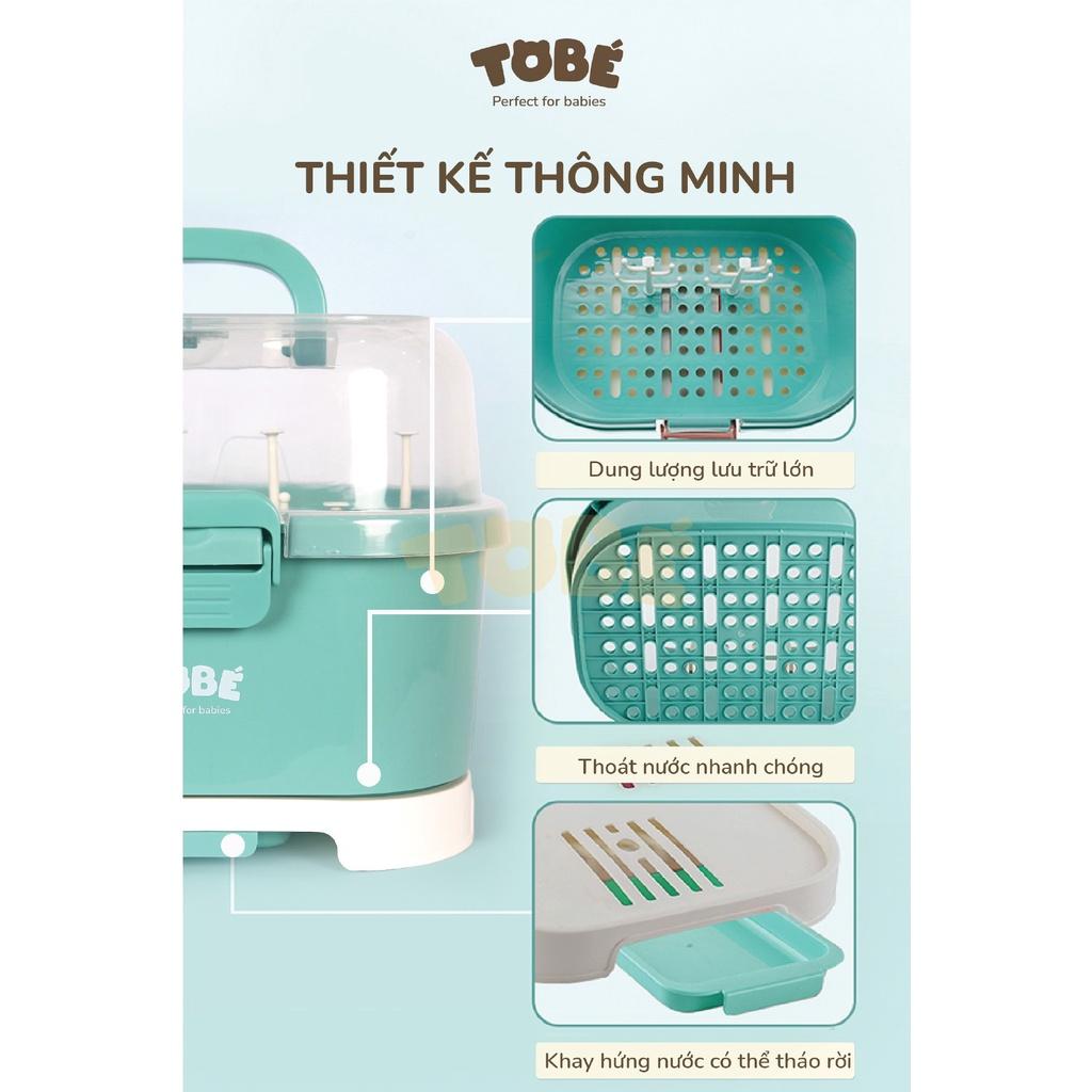 Giá úp bình sữa Binky ToBé có nắp đậy tiện lợi cho mẹ an toàn cho bé ( Tặng kèm sticker siêu cute)