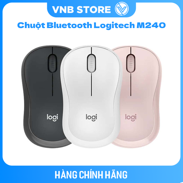 Chuột không dây Logitech M240 Silent - Hàng chính hãng