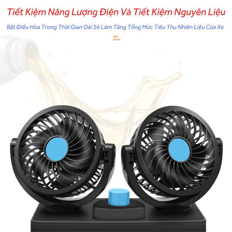 Quạt Mini Xoay 360 Độ Cổng USB Dùng Cho Ô Tô 5V, Bàn Làm Việc