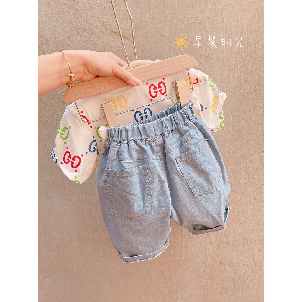 Bộ quần áo bé trai Mickey tràn thân quần jean