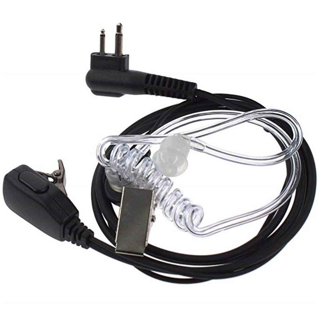 5pcs 2-PIN PTT Mic Acoustic Tube Earpiece Headset For Two