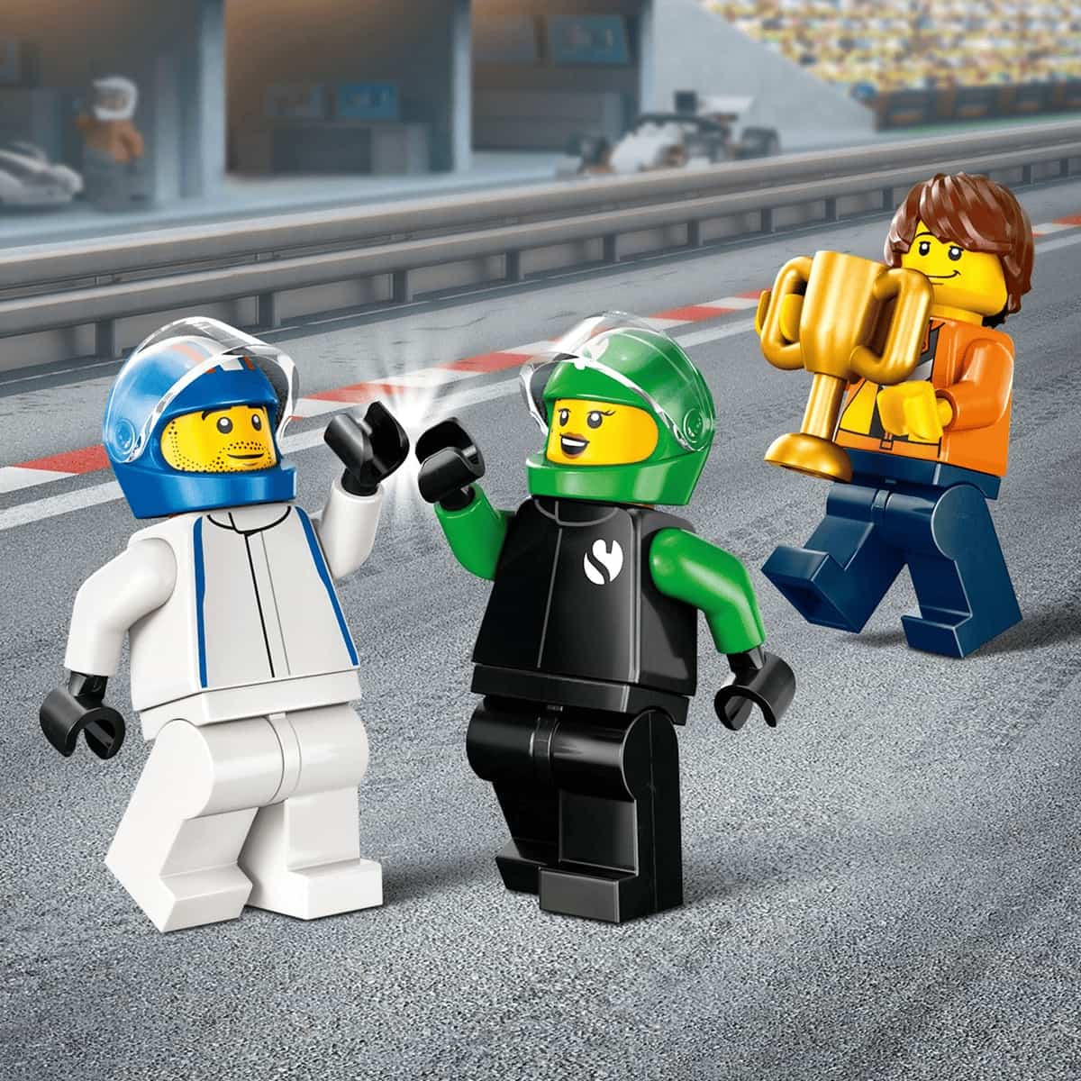 LEGO CITY 60474 Đồ Chơi Lắp Ráp Đường Đua F1- Xe Vcarb Và Sauber (313 chi tiết)