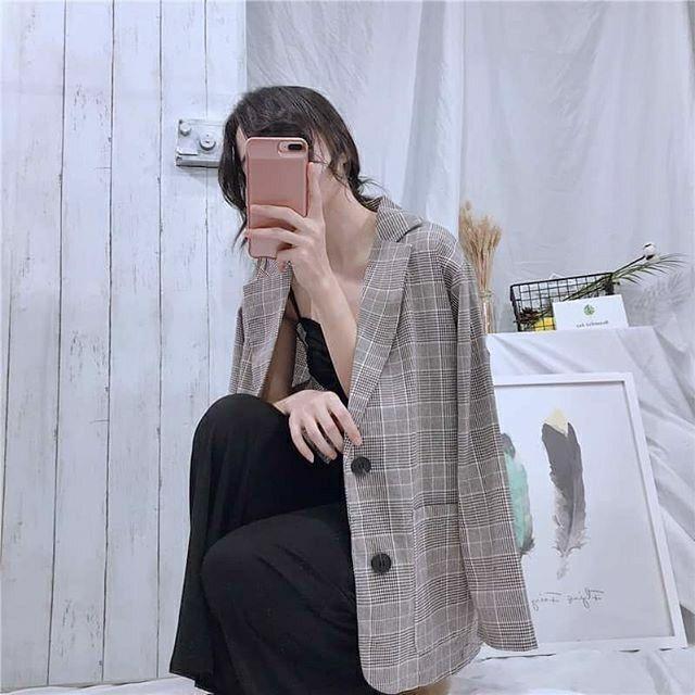 Áo khoác blazer kẻ sọc mỏng ulzzang