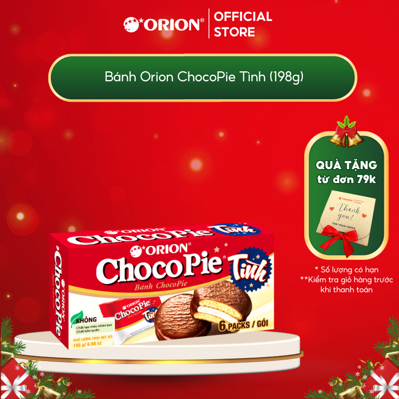 Hộp 6 gói bánh Orion CHOCOPIE TÌNH vị truyền thống