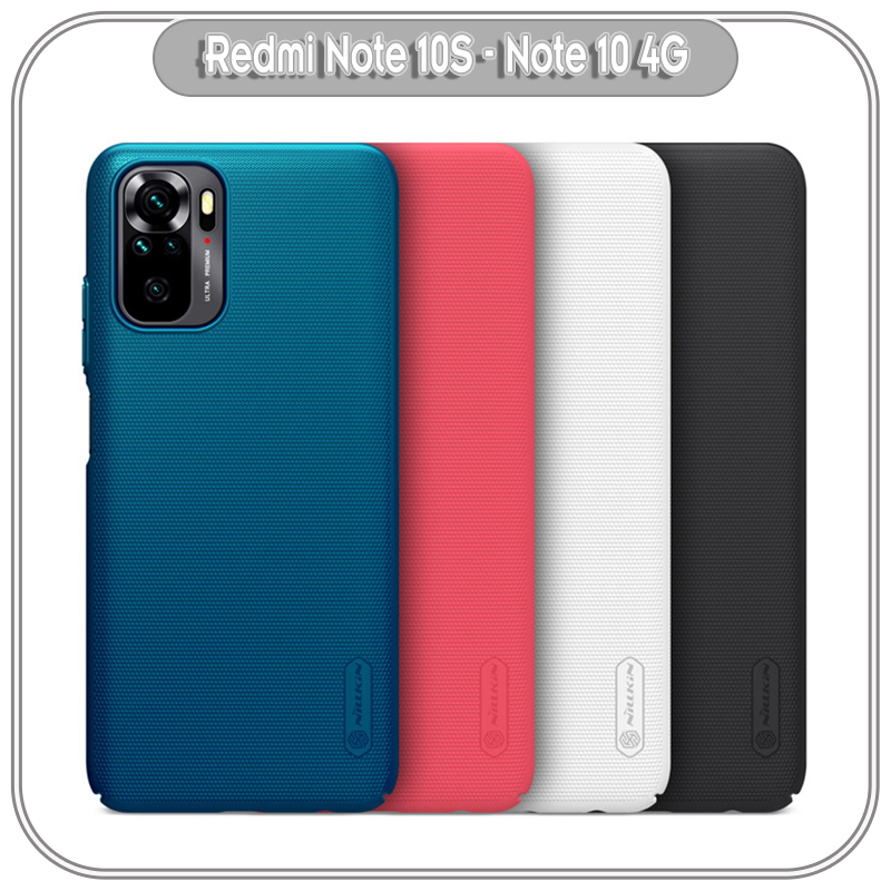 Ốp lưng cho Xiaomi Redmi Note 10S - Redmi Note 10 4G Frosted Shield nhựa PC cứng Nillkin , Vân nhám , chống vân tay - Hàng nhập khẩu