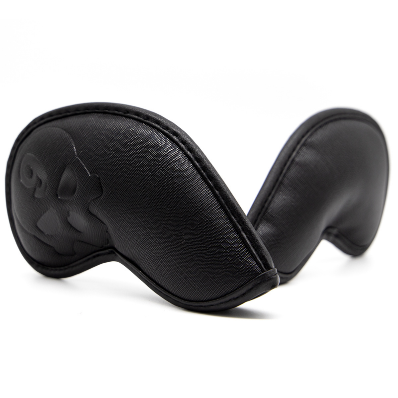 Câu lạc bộ golf Bìa Iron Iron Headcover USA với đầu golf màu đỏ/trắng bao gồm câu lạc bộ golf đầu sắt Nêm bao gồm 10 %/bộ màu: Skull đen