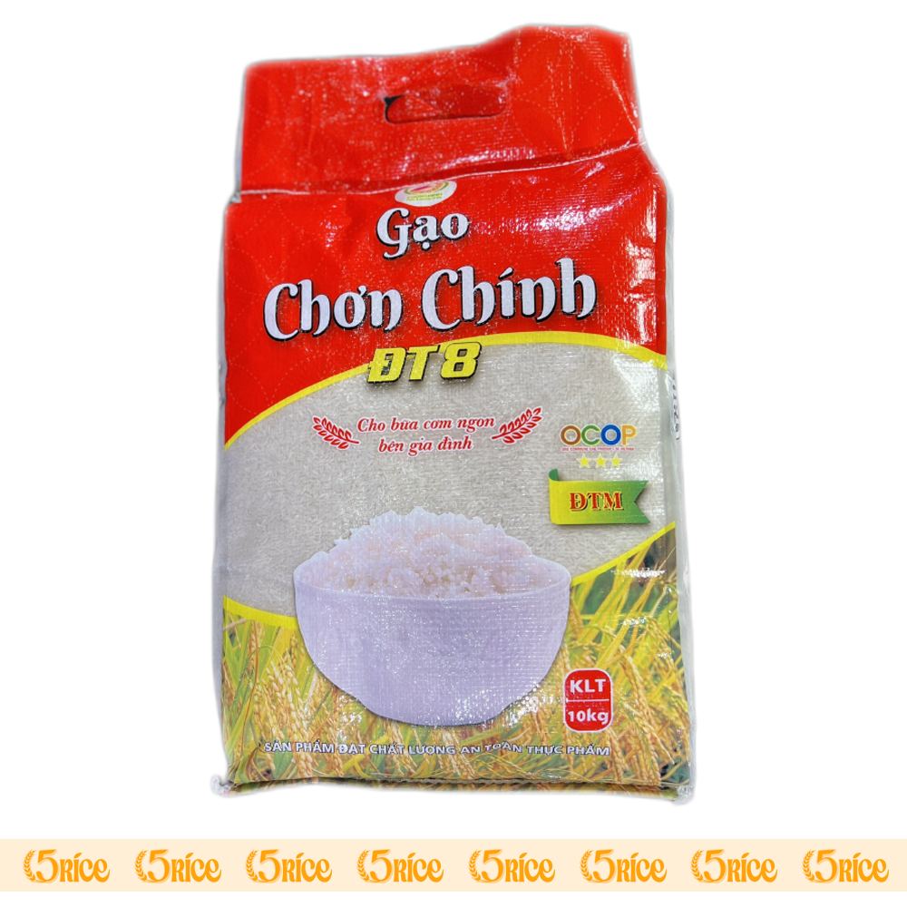 Gạo Đài thơm 8 - Túi 10kg - Gạo thơm dẻo, đậm vị 5RICE