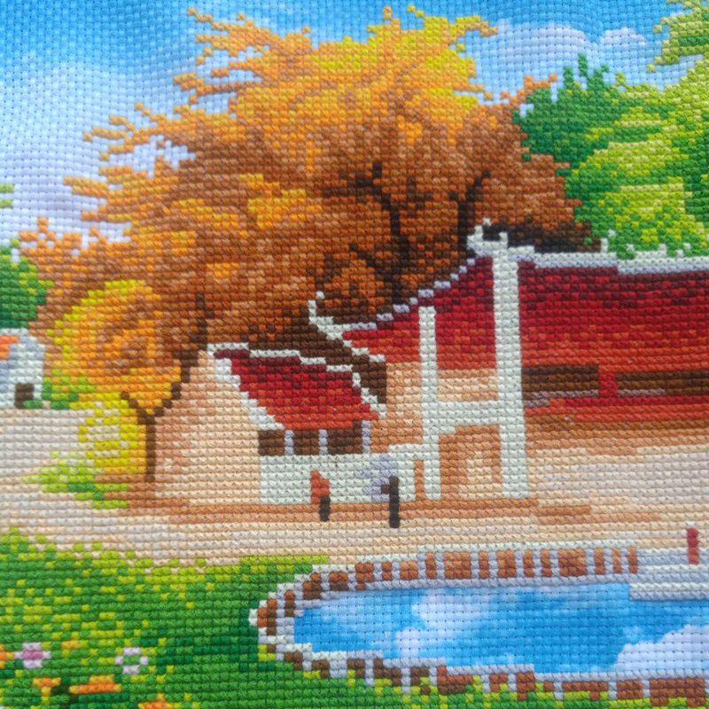 Tranh Thêu Phong Cảnh Làng Quê LV3310