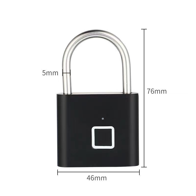 Ổ Khóa Thông Minh Cảm Ứng Vân Tay Mini Sạc Cổng Usb Tiện Dụng