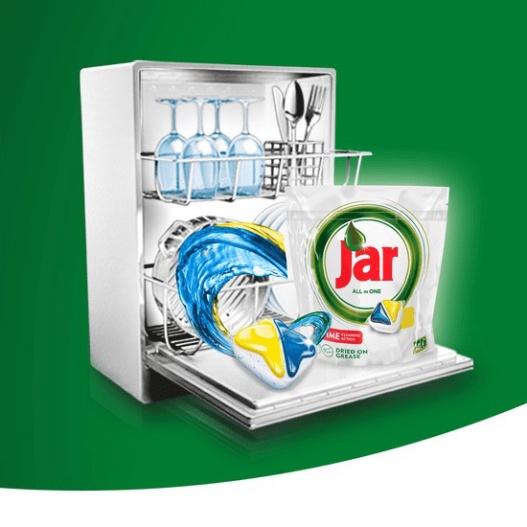 Viên Rửa Bát Jar Platinum Yellow 60 Viên Dành cho Máy Rửa Bát