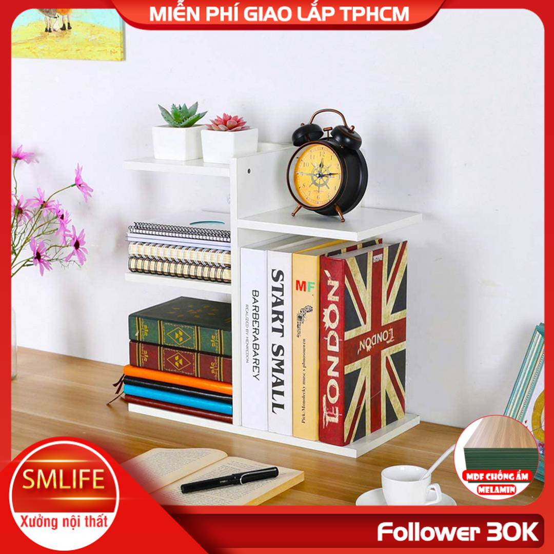 Kệ để bàn gỗ hiện đại SMLIFE Alyssa  | Gỗ MDF dày 17mm chống ẩm | D40xR17xC40cm - Màu