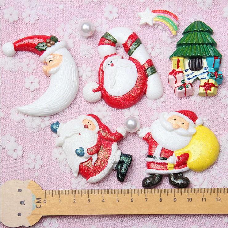 *HN* Charm các nhân vật lễ Giáng Sinh trang trí vỏ ốp điện thoại, dán Jibbitz, DIY