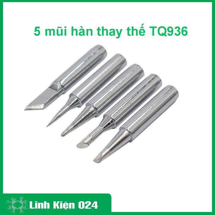 Combo tay hàn nhiệt TQ936 + 5 đầu hàn + 1 thiếc + 1 nhựa thông + 1 công tắc