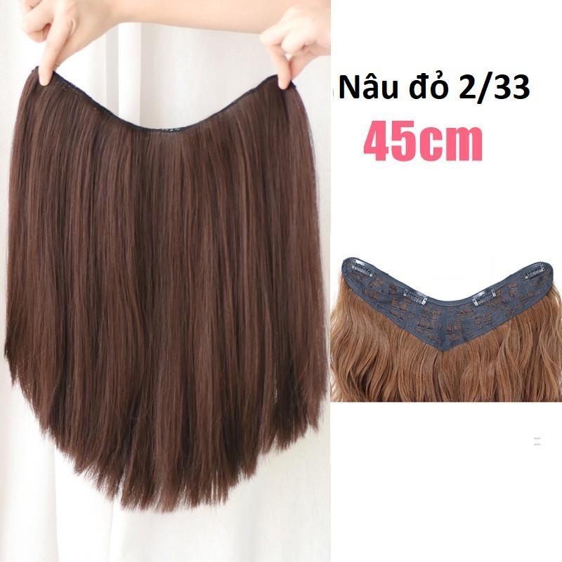 Tóc kẹp V thẳng dài 45cm