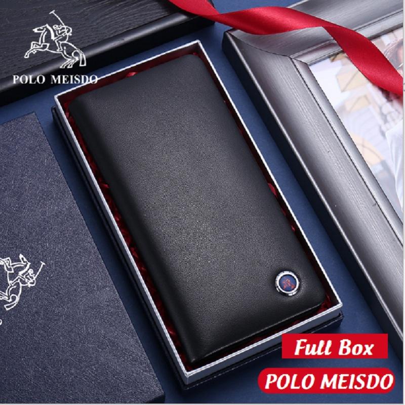 Ví Cầm Tay Da Thật Nam Nữ Cao Cấp POLO MEISDO Bóp Ví Dài Cầm Tay Nam Nữ Sang Trọng Full Hộp