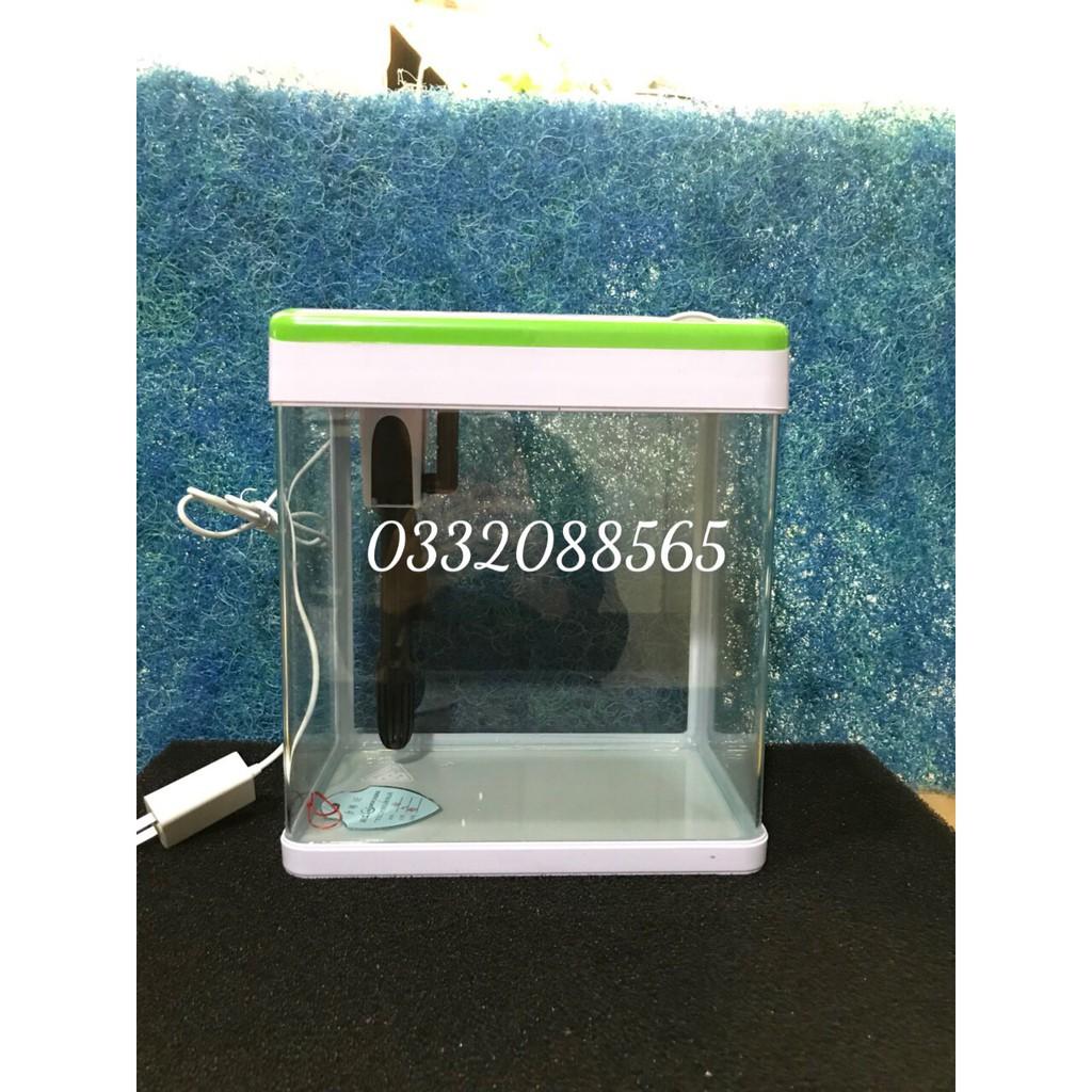 Bộ bể cá văn phòng MJ 460, bể đúc MJ- 460 gồm phụ kiện đèn, hệ lọc