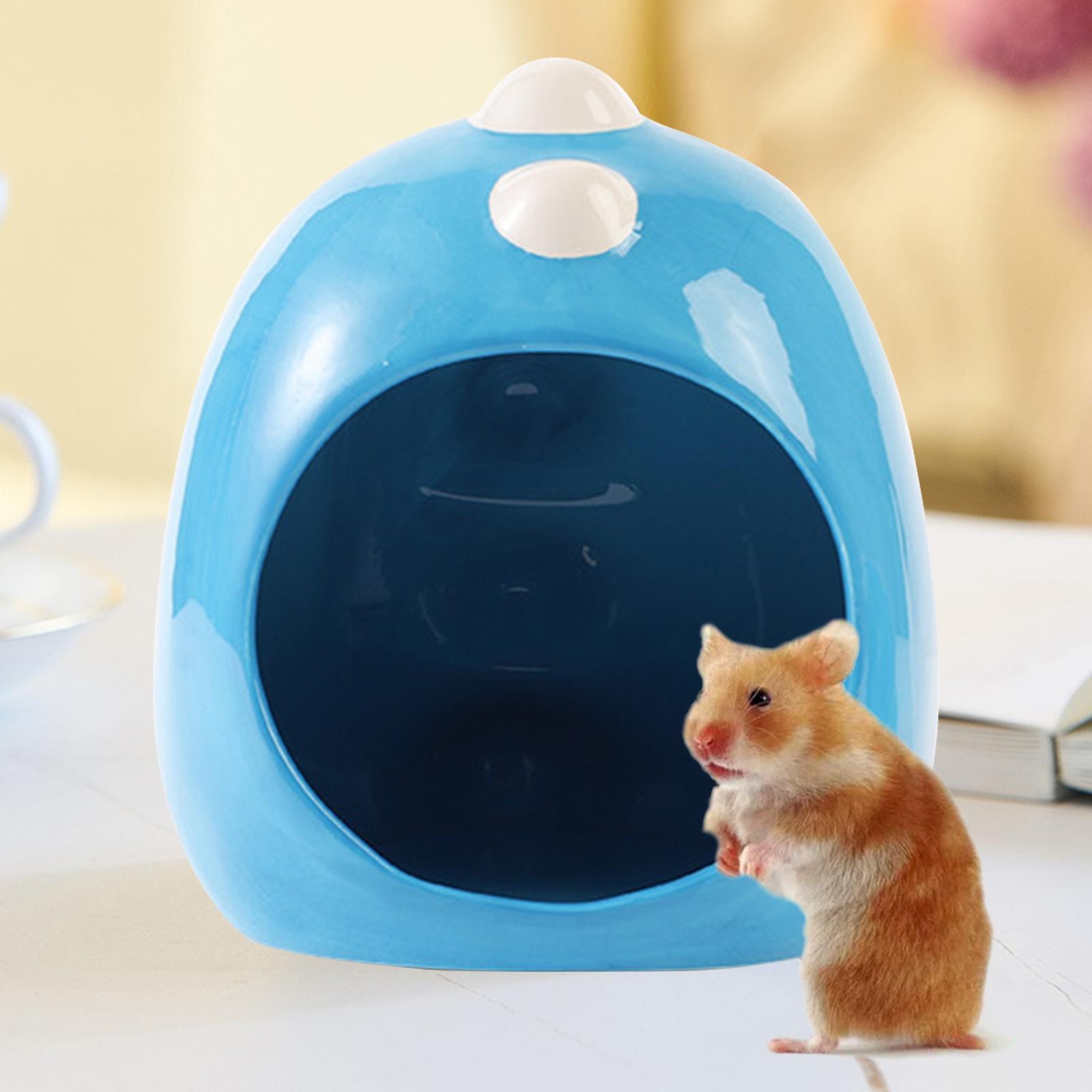 Ceramic Hamster House Hut Cave Cage Summer Cool Small Animals Mini Bed